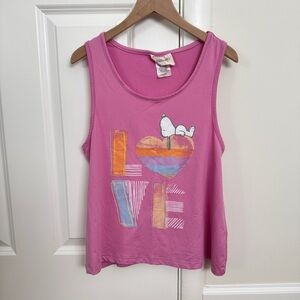 Munki Munki x Peanuts Love Tank Top Pink Size S Snoopy Valentine’s Day